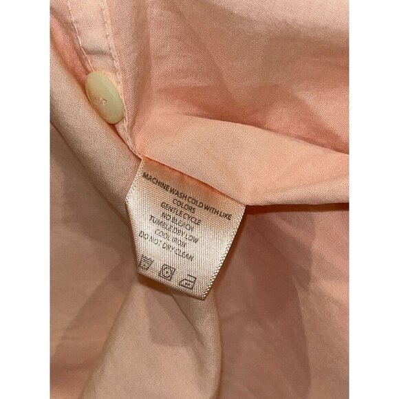 Perry Ellis Collection Peach Short Sleeve Button-Up Shirt Men's Size XL - Picture 9 of 10